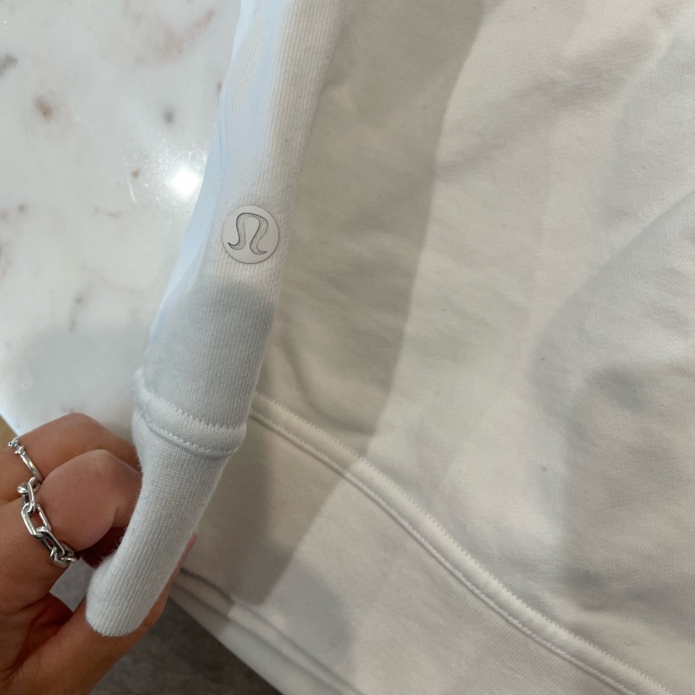 Lululemon white sweatshirt, size 6